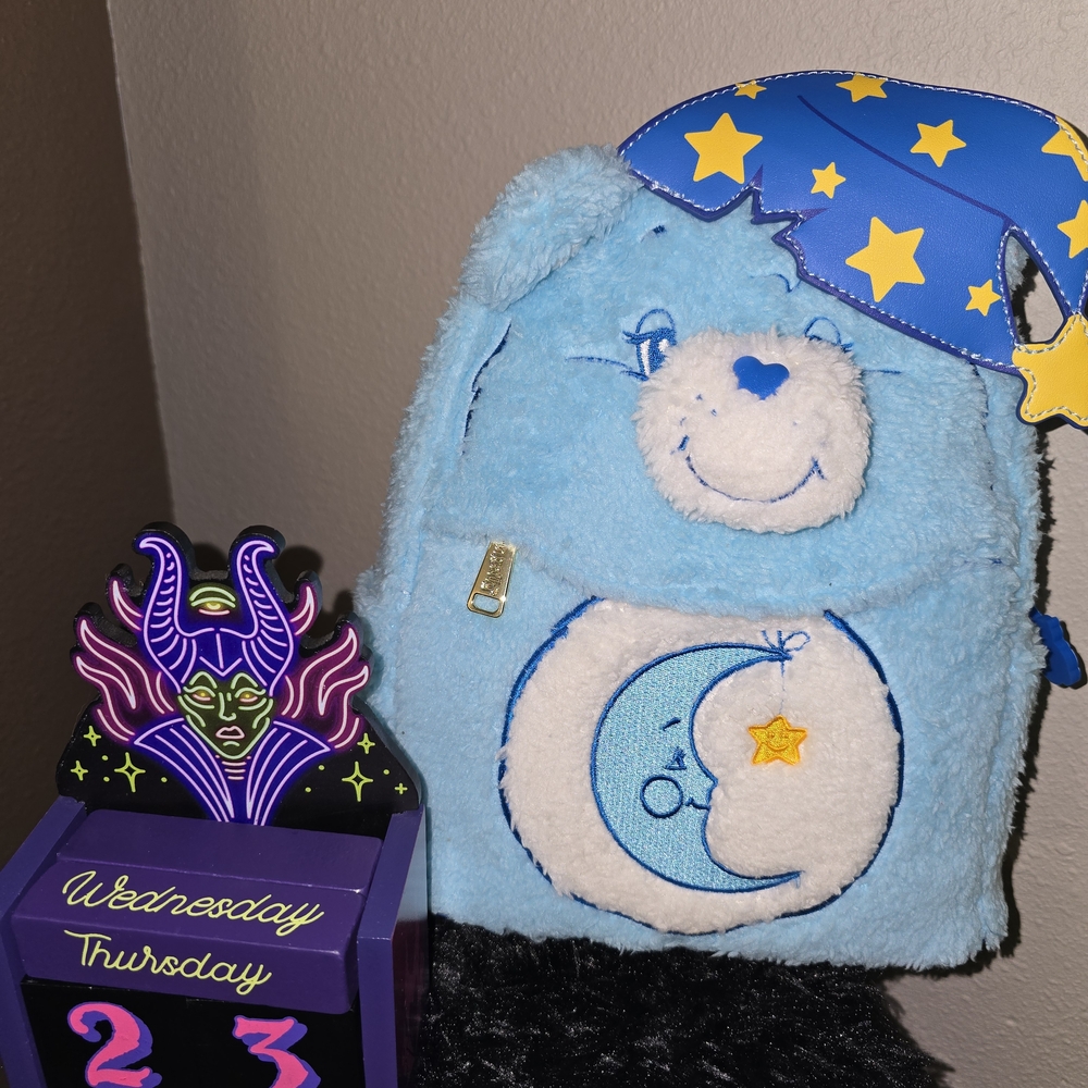 Blue Care Bears Backpack with Moon Design